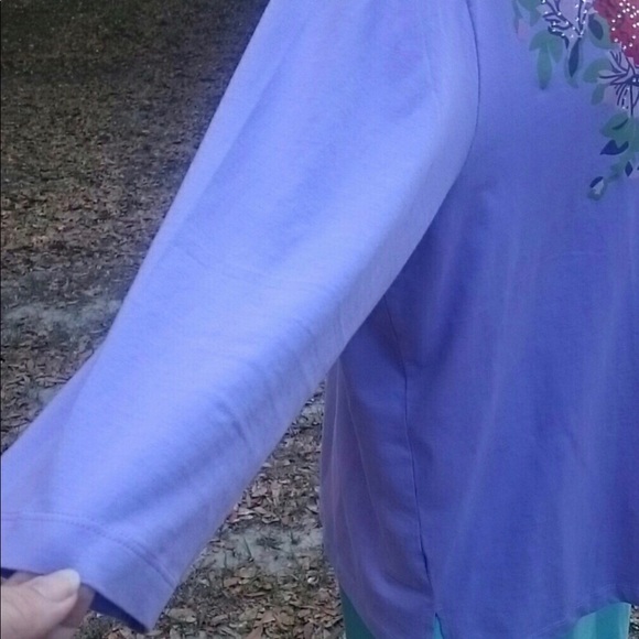 Lilac Cotton Embellished Top - Picture 5 of 7